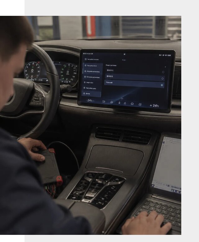 Русификация автомобиля BYD HAN для эксплуатации в Барабинске